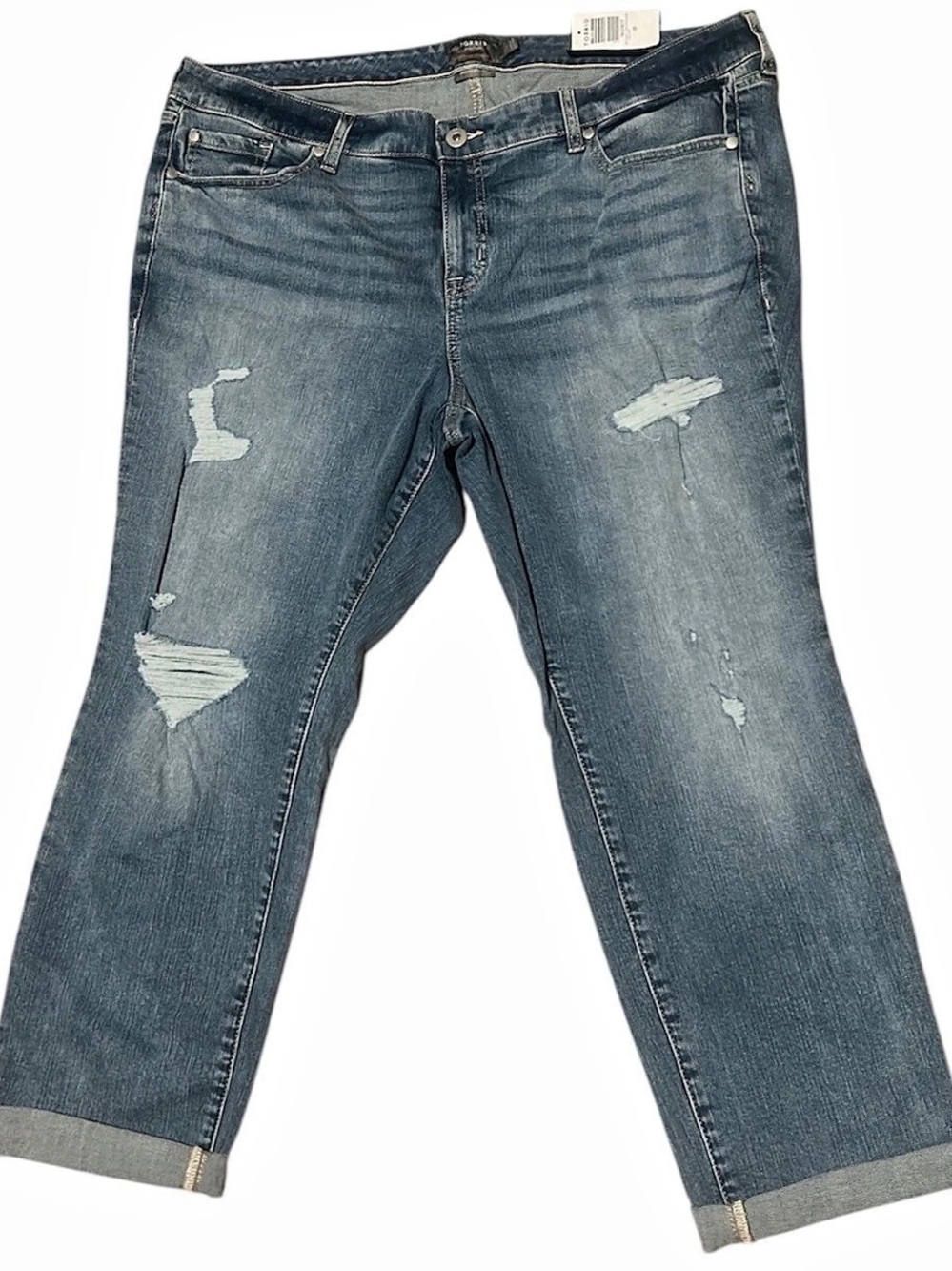 NWT Torrid Boyfriend Cropped Distressed Jeans Size 20S